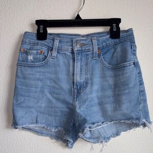 Levi’s Hig Waist Stretch Denim Shorts Womens Size 25”